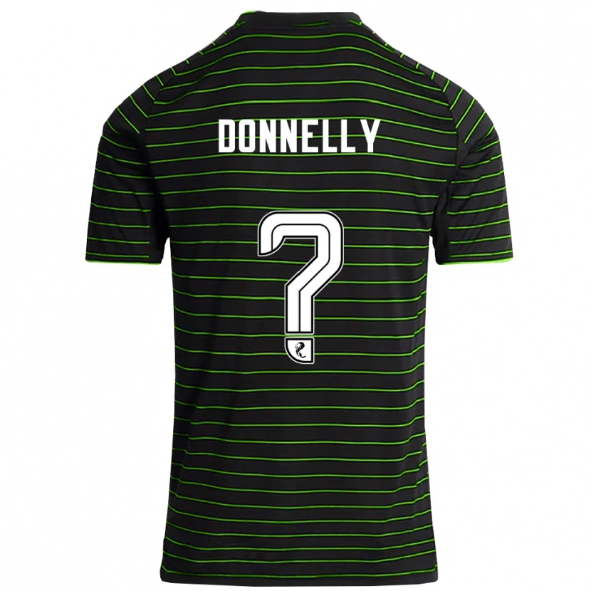 Danxen Criança Camisola Jacob Donnelly #0 Preto Verde Alternativa 2025/26 Camisa