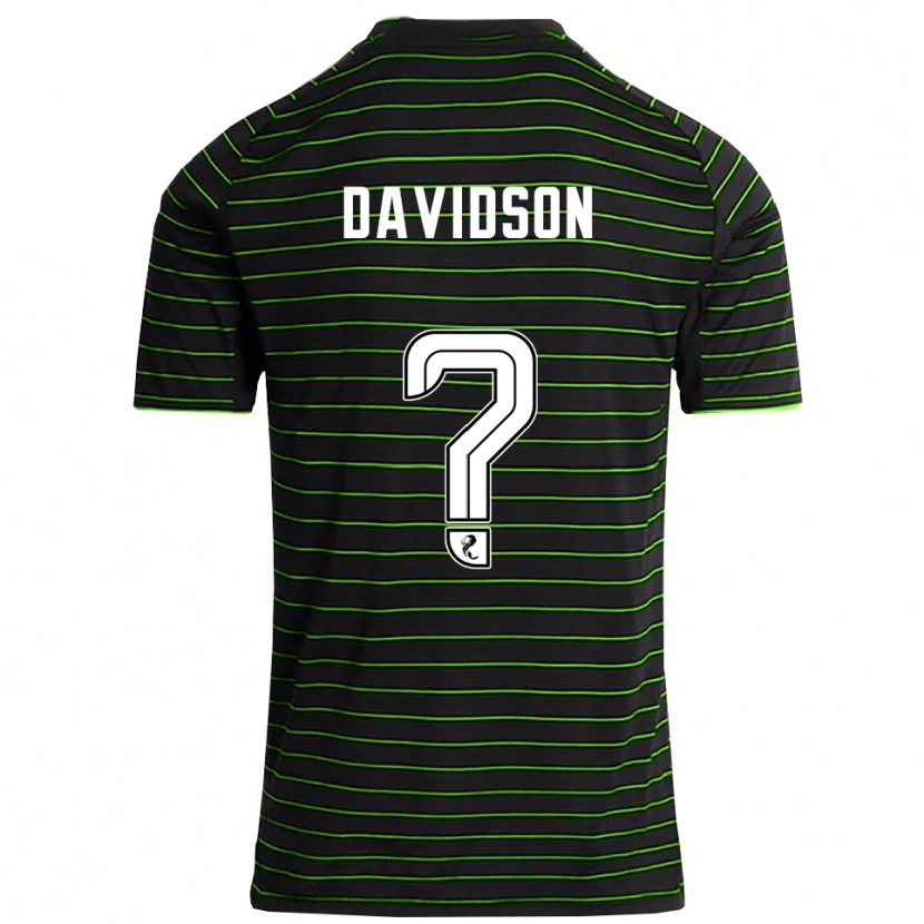 Danxen Criança Camisola Alasdair Davidson #0 Preto Verde Alternativa 2025/26 Camisa