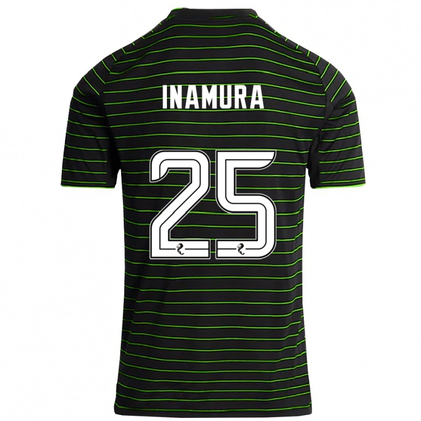 Danxen Criança Camisola Hayato Inamura #25 Preto Verde Alternativa 2025/26 Camisa