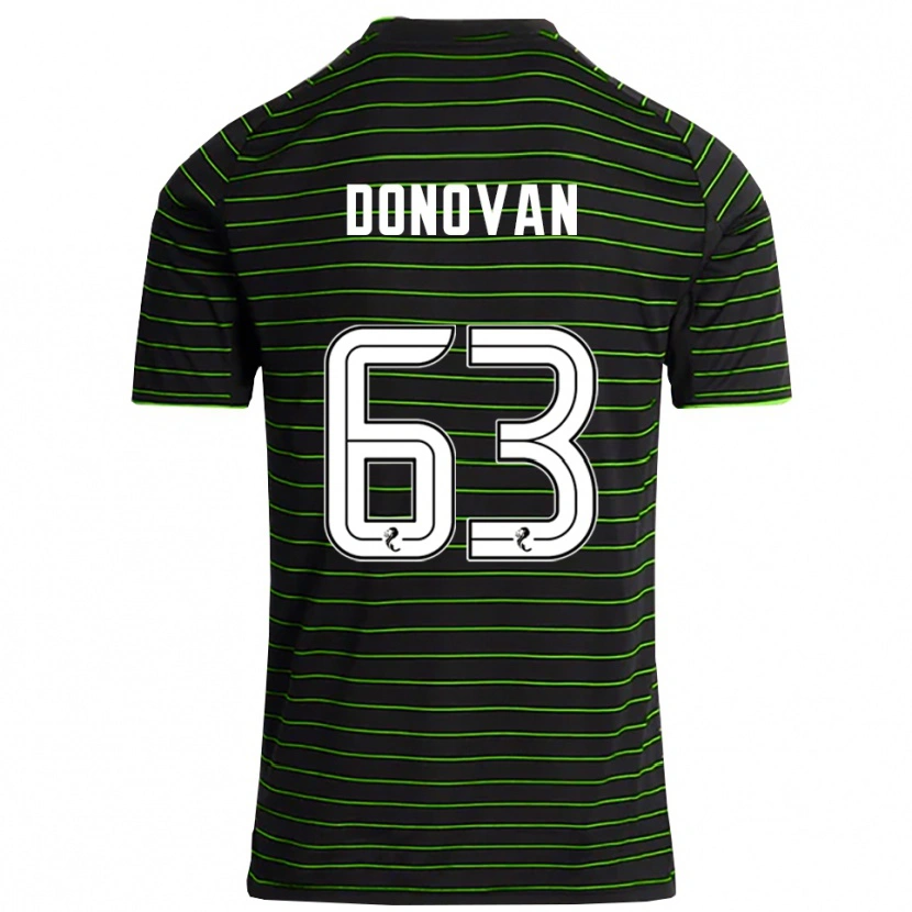 Danxen Criança Camisola Colby Donovan #63 Preto Verde Alternativa 2025/26 Camisa