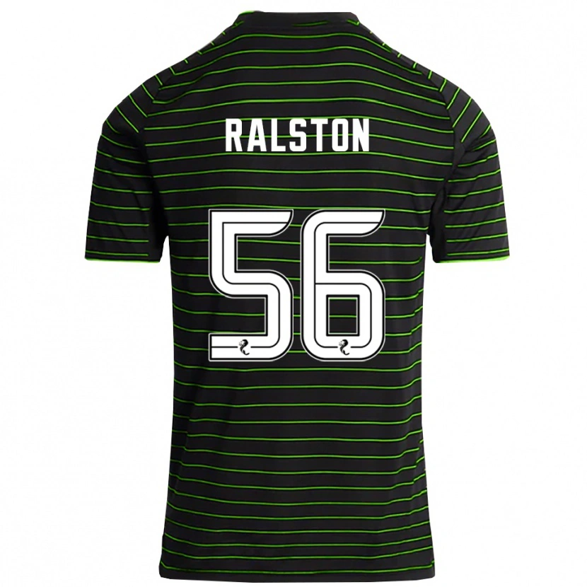 Danxen Criança Camisola Anthony Ralston #56 Preto Verde Alternativa 2025/26 Camisa