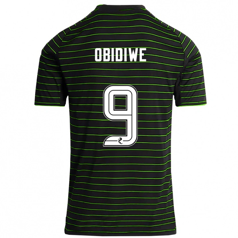 Danxen Criança Camisola Emmanuel Obidiwe #9 Preto Verde Alternativa 2025/26 Camisa