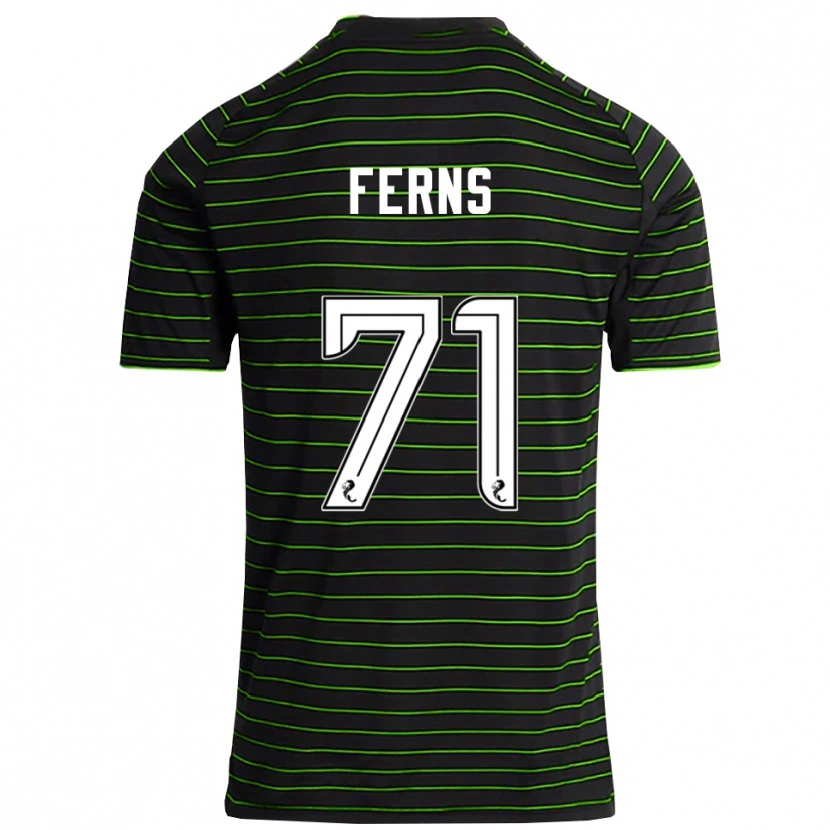 Danxen Criança Camisola Abbie Ferns #71 Preto Verde Alternativa 2025/26 Camisa
