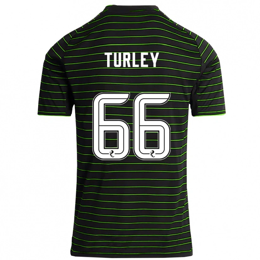 Danxen Criança Camisola Francis Turley #66 Preto Verde Alternativa 2025/26 Camisa