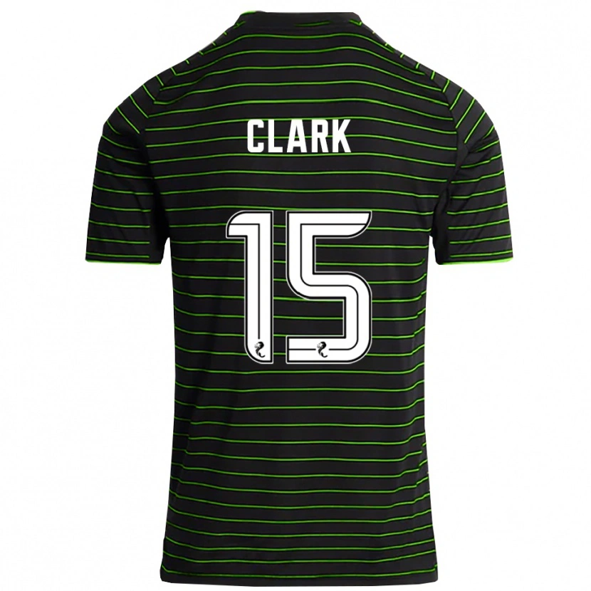 Danxen Criança Camisola Kelly Clark #15 Preto Verde Alternativa 2025/26 Camisa