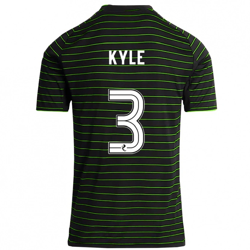 Danxen Criança Camisola Andrew Kyle #3 Preto Verde Alternativa 2025/26 Camisa
