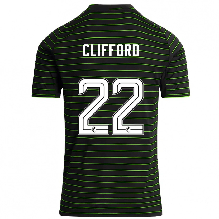 Danxen Criança Camisola Lucy Ashworth-Clifford #22 Preto Verde Alternativa 2025/26 Camisa