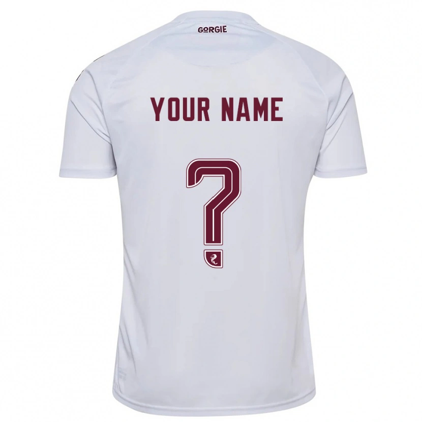 Danxen Criança Camisola Seu Nome #0 Branco Vinho Alternativa 2025/26 Camisa