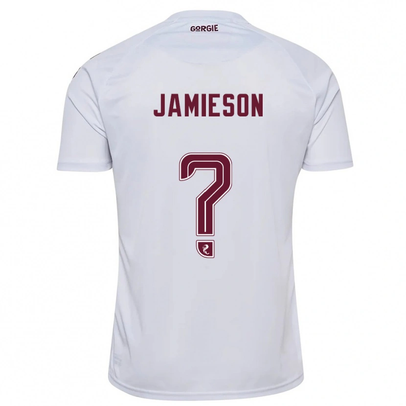 Danxen Criança Camisola Finlay Jamieson #0 Branco Vinho Alternativa 2025/26 Camisa