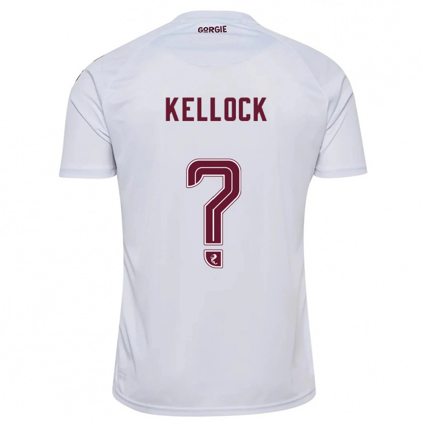 Danxen Criança Camisola Peter Kellock #0 Branco Vinho Alternativa 2025/26 Camisa