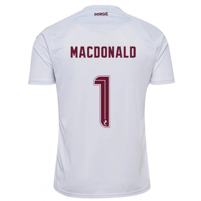 Danxen Criança Camisola Jamie Macdonald #1 Branco Vinho Alternativa 2025/26 Camisa