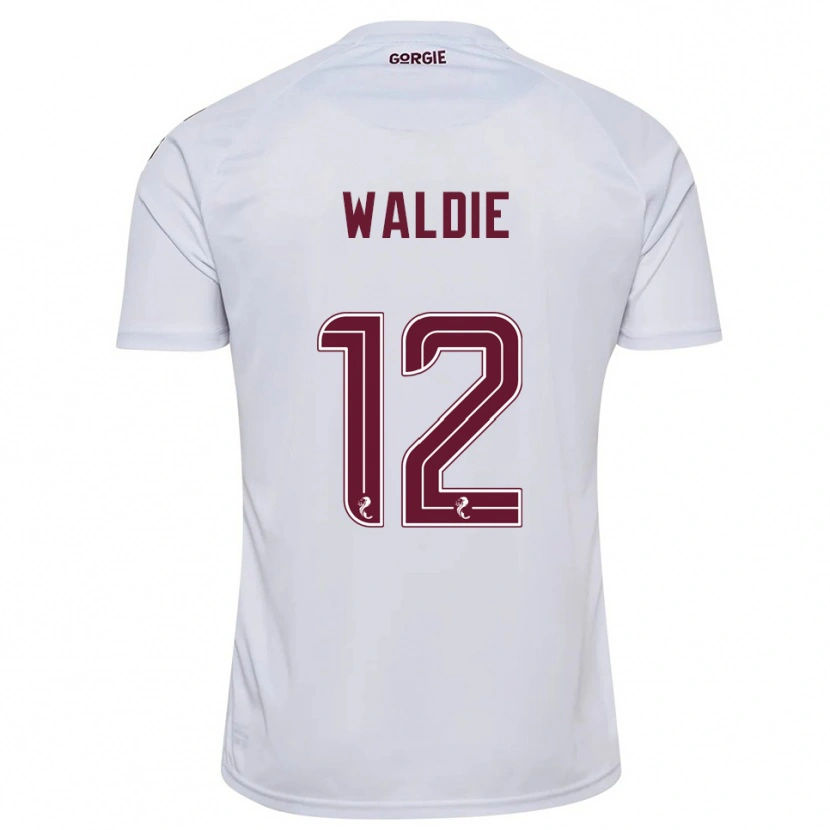 Danxen Criança Camisola Lizzie Waldie #12 Branco Vinho Alternativa 2025/26 Camisa