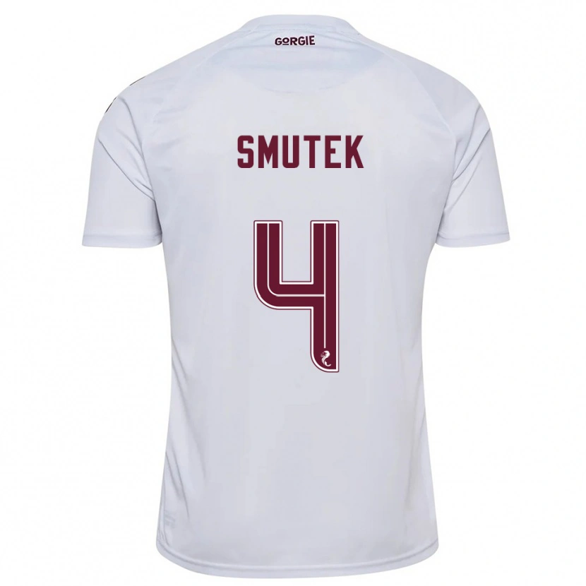 Danxen Criança Camisola Kai Smutek #4 Branco Vinho Alternativa 2025/26 Camisa