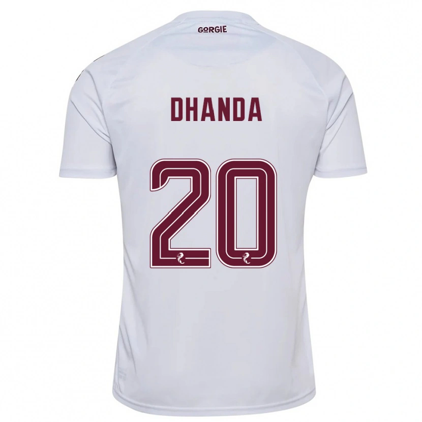 Danxen Criança Camisola Yan Dhanda #20 Branco Vinho Alternativa 2025/26 Camisa