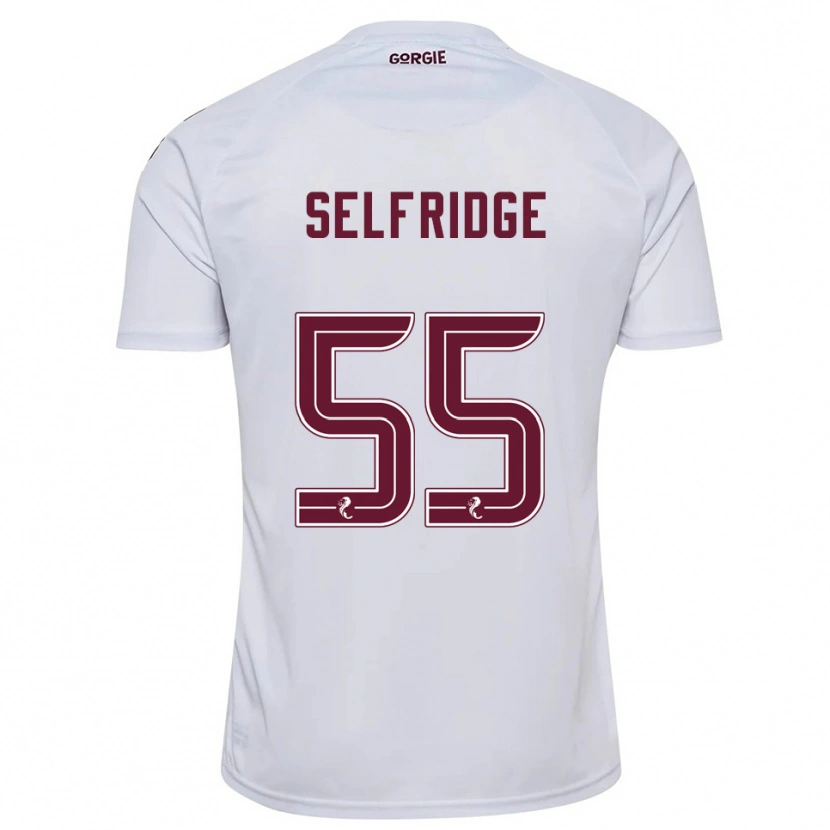 Danxen Criança Camisola Louis Selfridge #55 Branco Vinho Alternativa 2025/26 Camisa