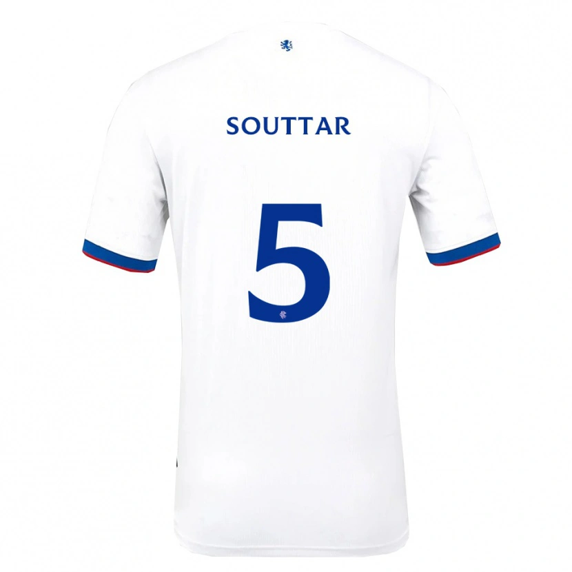 Danxen Criança Camisola John Souttar #5 Branco Vermelho Azul Alternativa 2025/26 Camisa