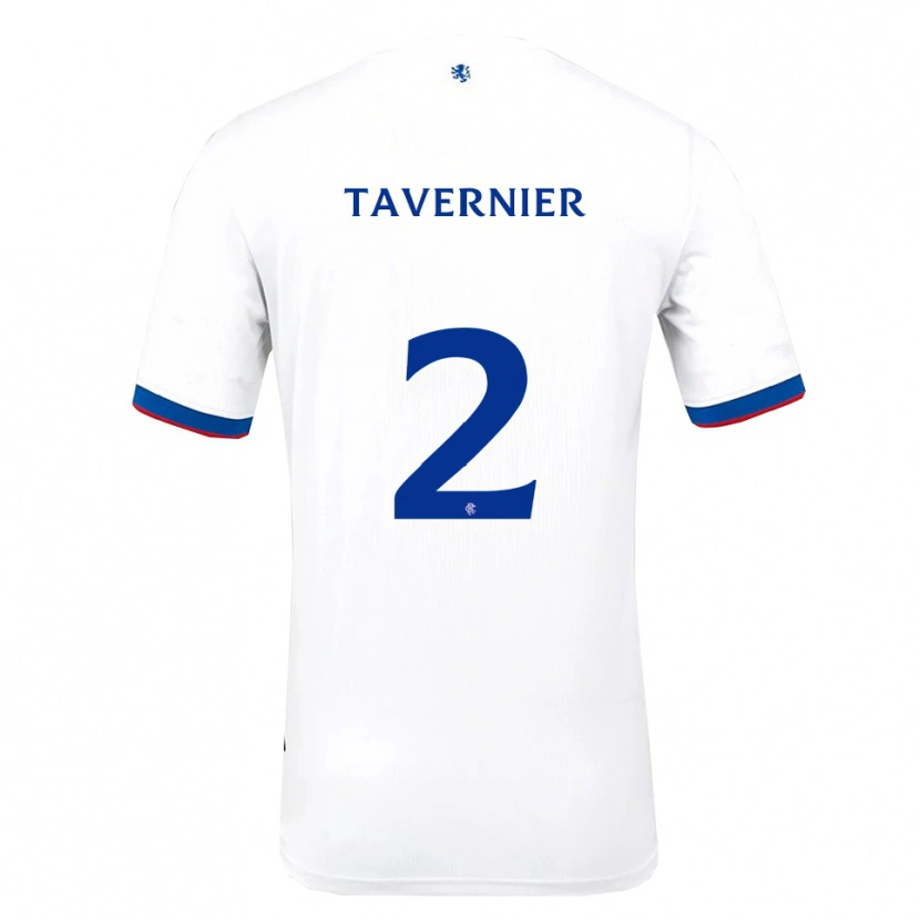Danxen Criança Camisola James Tavernier #2 Branco Vermelho Azul Alternativa 2025/26 Camisa