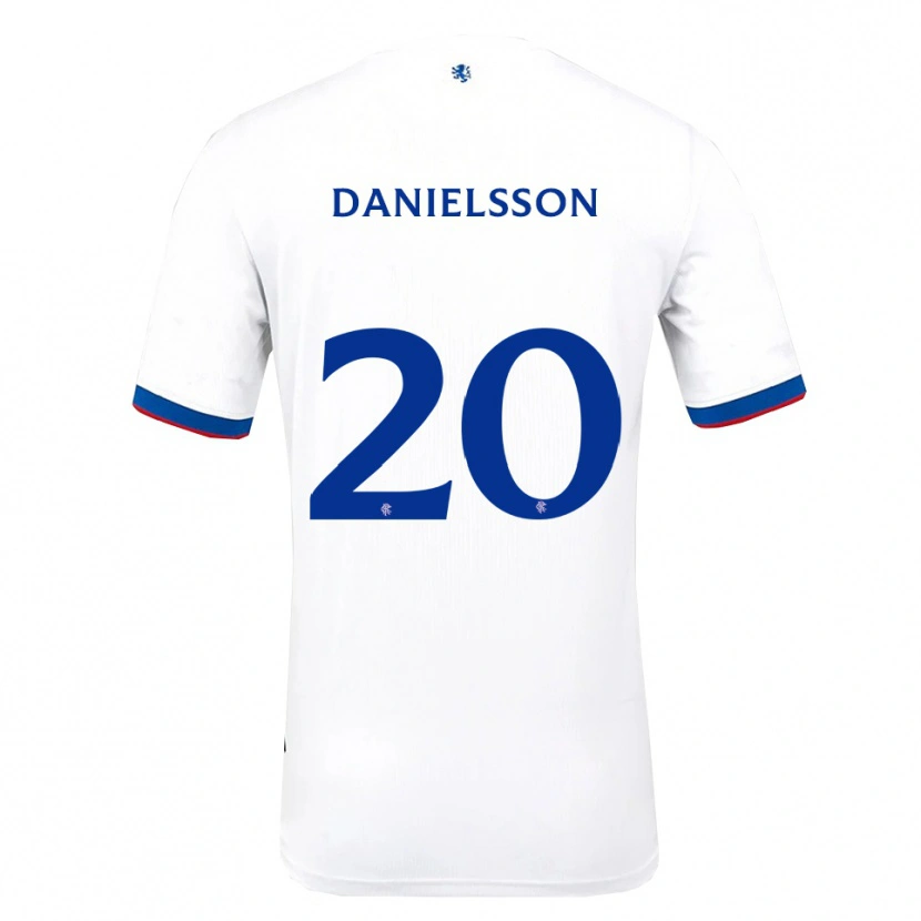 Danxen Criança Camisola Jenny Julia Danielsson #20 Branco Vermelho Azul Alternativa 2025/26 Camisa