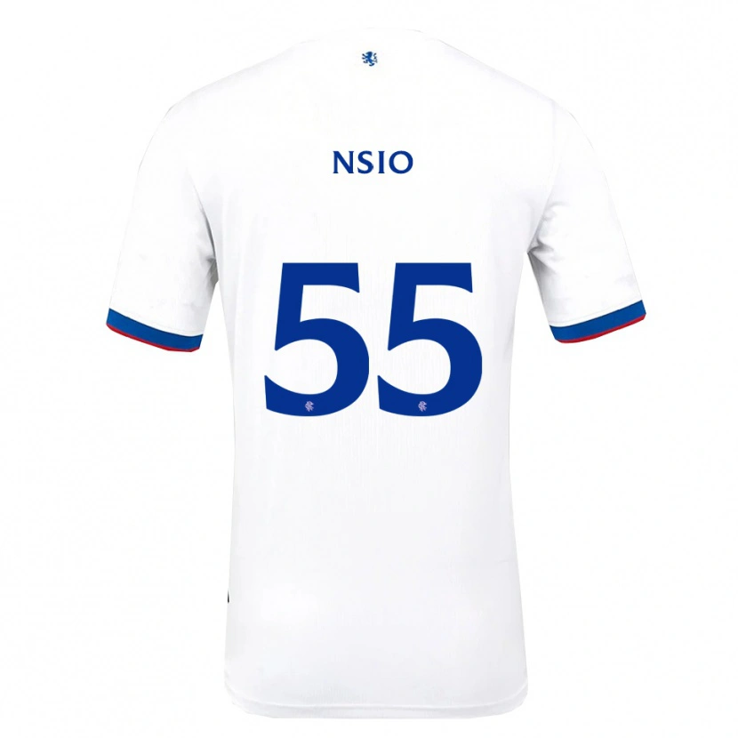 Danxen Criança Camisola Paul Nsio #55 Branco Vermelho Azul Alternativa 2025/26 Camisa