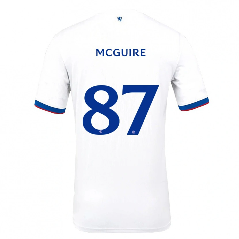 Danxen Criança Camisola Rydnn Mcguire #87 Branco Vermelho Azul Alternativa 2025/26 Camisa