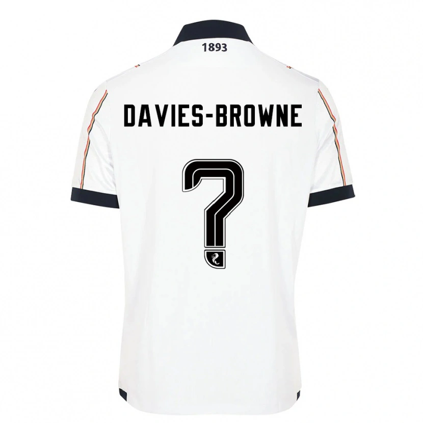 Danxen Criança Camisola Tobias Davies-Browne #0 Branco Azul Marinho Vermelho Alternativa 2025/26 Camisa