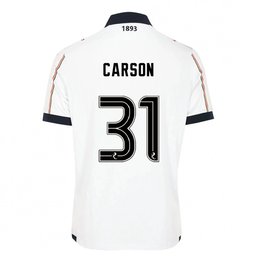 Danxen Criança Camisola Trevor Carson #31 Branco Azul Marinho Vermelho Alternativa 2025/26 Camisa