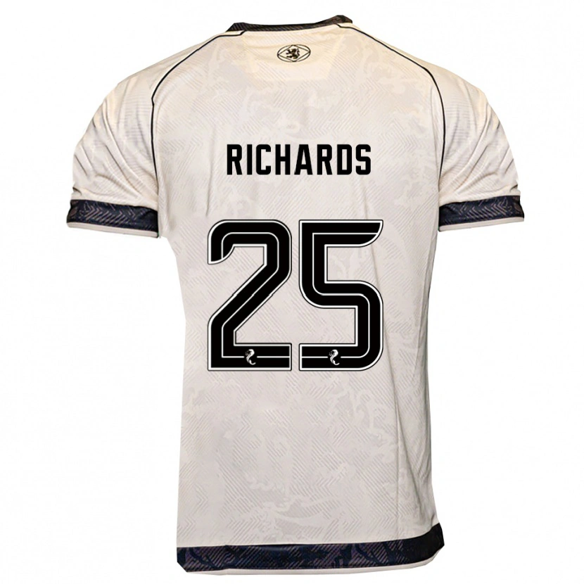 Danxen Criança Camisola Dave Richards #25 Branco Preto Alternativa 2025/26 Camisa