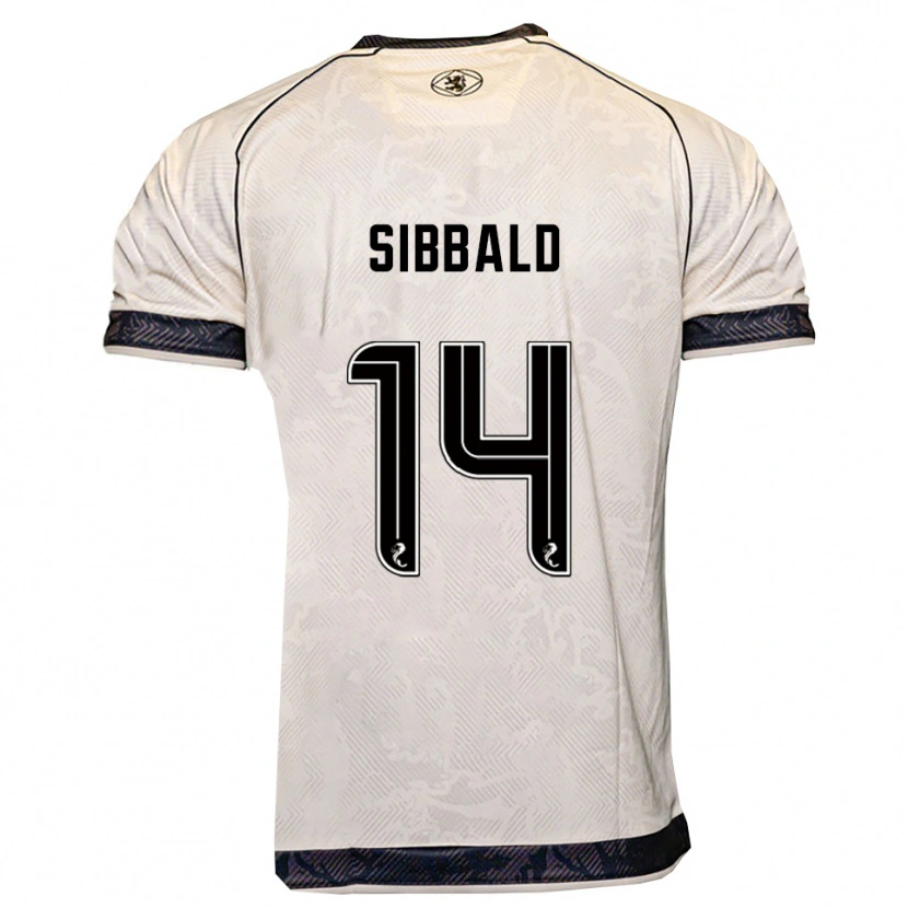 Danxen Criança Camisola Craig Sibbald #14 Branco Preto Alternativa 2025/26 Camisa