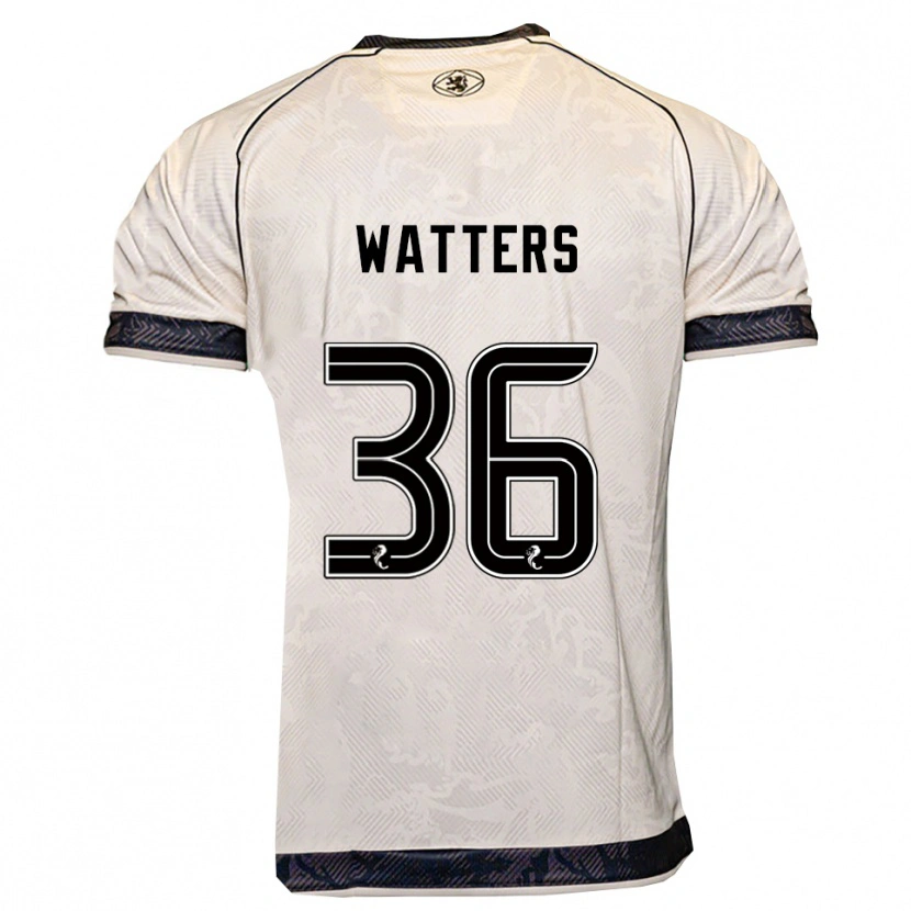 Danxen Criança Camisola Max Watters #36 Branco Preto Alternativa 2025/26 Camisa