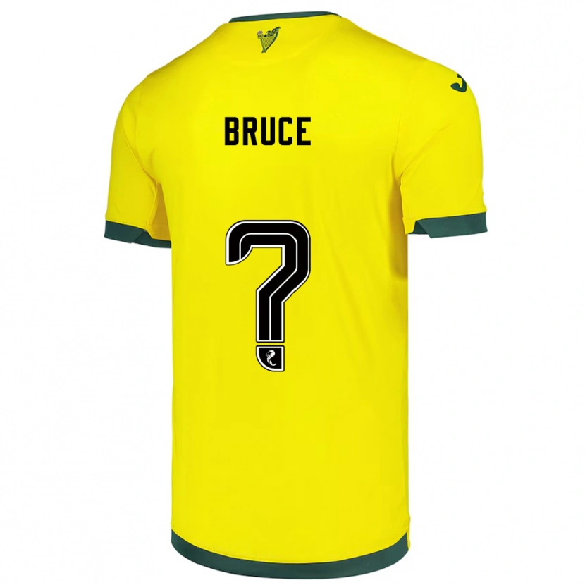 Danxen Criança Camisola Zach Bruce #0 Amarelo Verde Alternativa 2025/26 Camisa