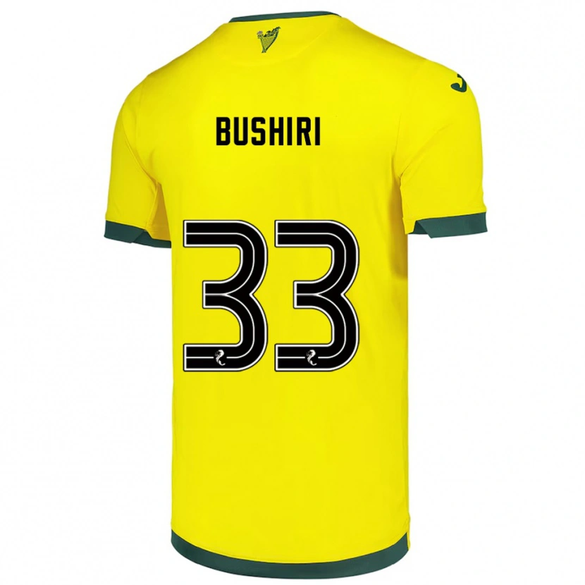 Danxen Criança Camisola Rocky Bushiri #33 Amarelo Verde Alternativa 2025/26 Camisa