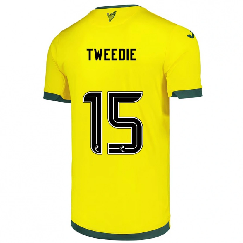 Danxen Criança Camisola Lia Tweedie #15 Amarelo Verde Alternativa 2025/26 Camisa