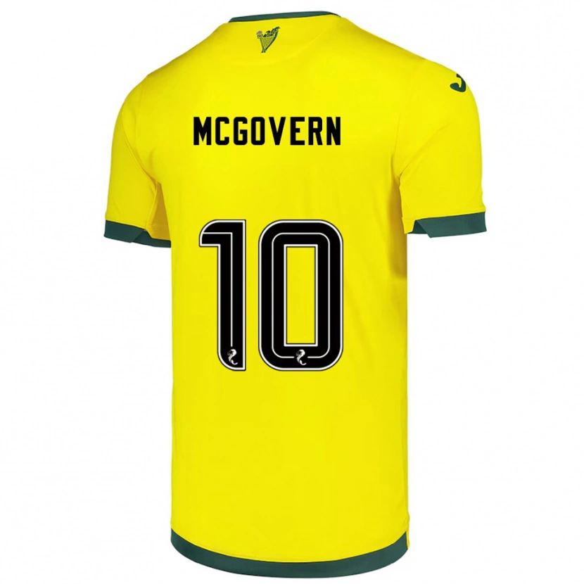 Danxen Criança Camisola Kathleen Mcgovern #10 Amarelo Verde Alternativa 2025/26 Camisa