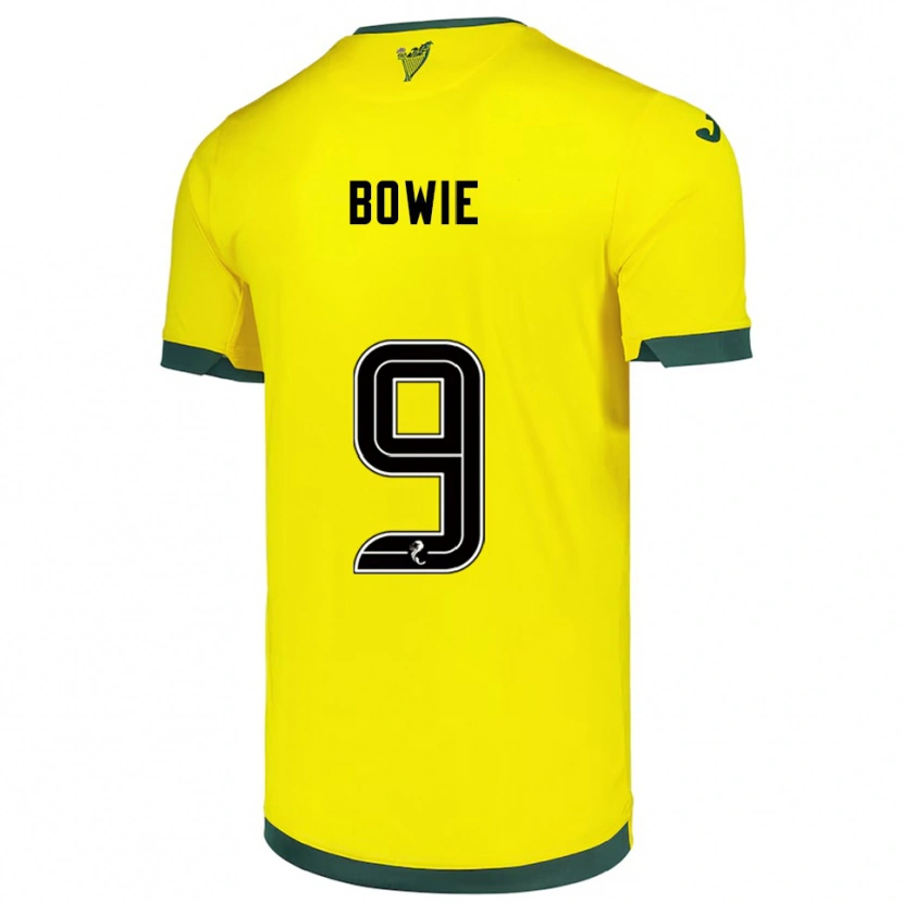 Danxen Criança Camisola Kieron Bowie #9 Amarelo Verde Alternativa 2025/26 Camisa