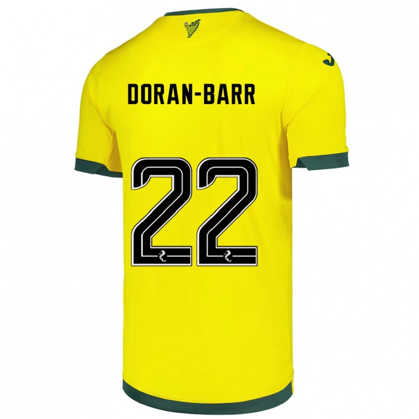 Danxen Criança Camisola Lauren Doran-Barr #22 Amarelo Verde Alternativa 2025/26 Camisa