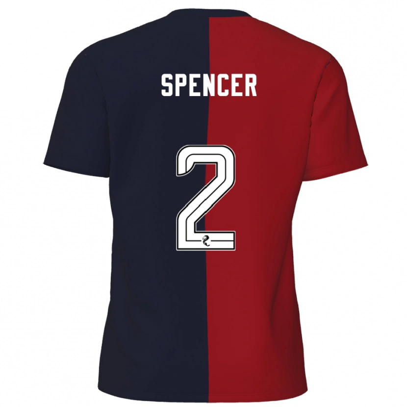 Danxen Criança Camisola Joe Spencer #2 Vermelho Azul Marinho Alternativa 2025/26 Camisa