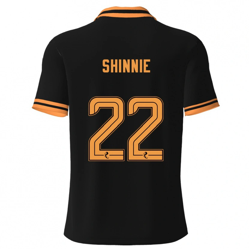 Danxen Criança Camisola Andrew Shinnie #22 Preto Amarelo Alternativa 2025/26 Camisa