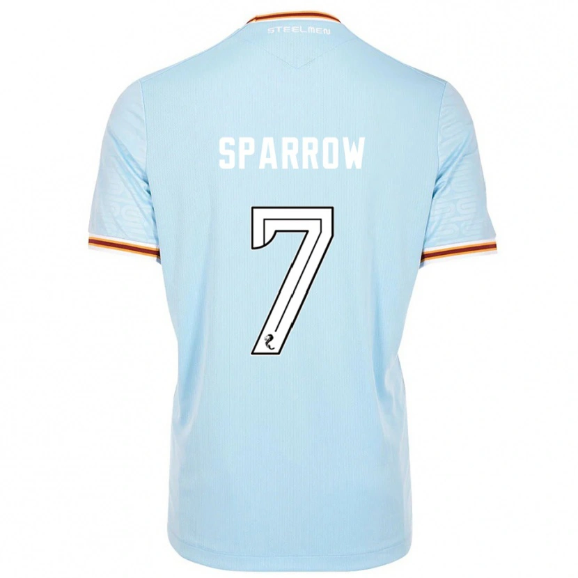 Danxen Criança Camisola Tom Sparrow #7 Azul Celeste Alternativa 2025/26 Camisa
