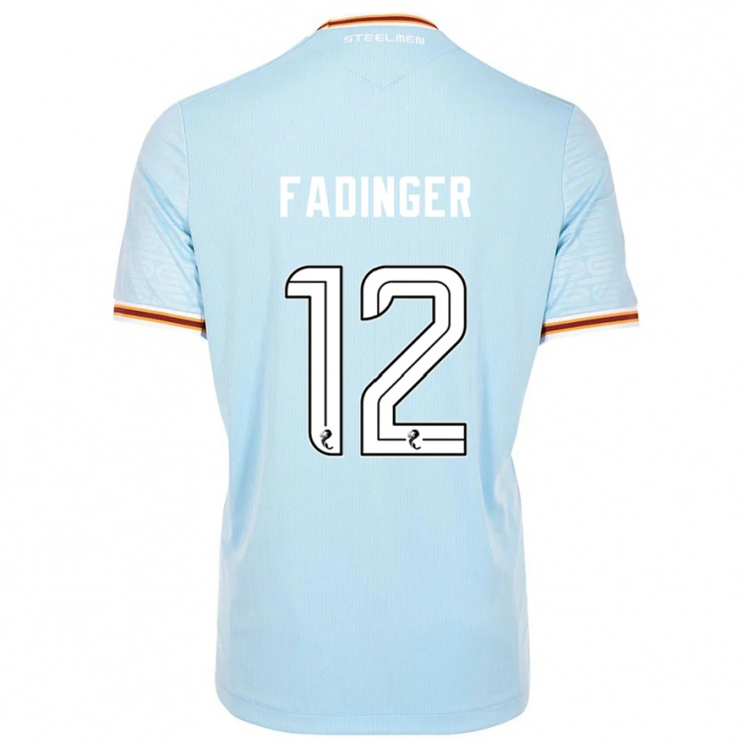 Danxen Criança Camisola Lukas Fadinger #12 Azul Celeste Alternativa 2025/26 Camisa