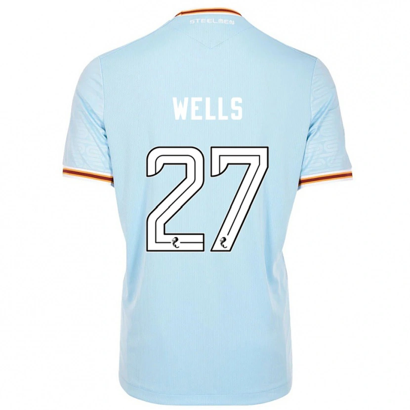 Danxen Criança Camisola Dylan Wells #27 Azul Celeste Alternativa 2025/26 Camisa