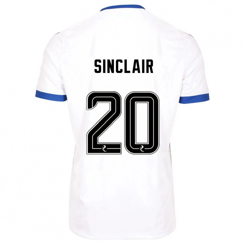 Danxen Criança Camisola Ross Sinclair #20 Branco Azul Alternativa 2025/26 Camisa