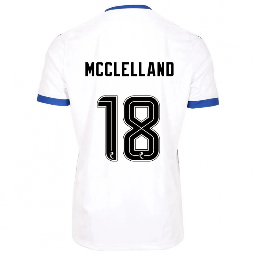 Danxen Criança Camisola Sam Mcclelland #18 Branco Azul Alternativa 2025/26 Camisa