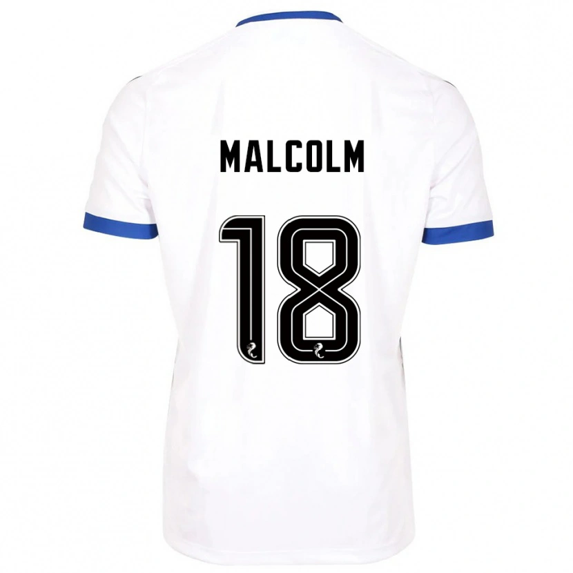 Danxen Criança Camisola Jodie Malcolm #18 Branco Azul Alternativa 2025/26 Camisa