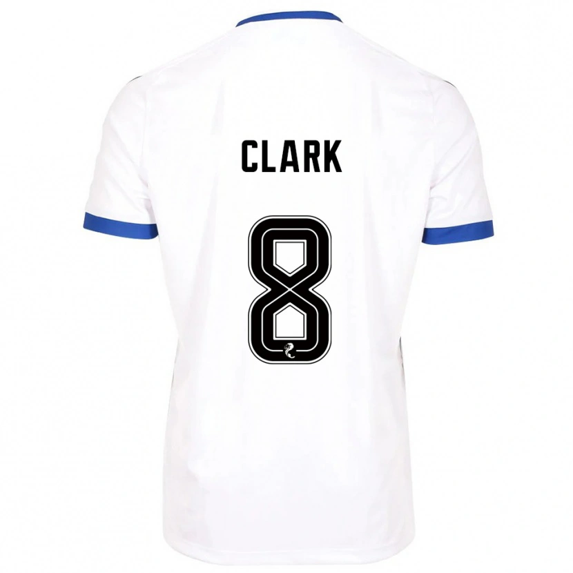 Danxen Criança Camisola Hannah Clark #8 Branco Azul Alternativa 2025/26 Camisa