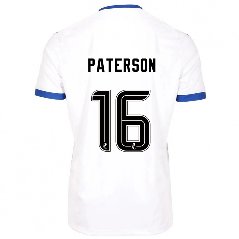 Danxen Criança Camisola Megan Paterson #16 Branco Azul Alternativa 2025/26 Camisa