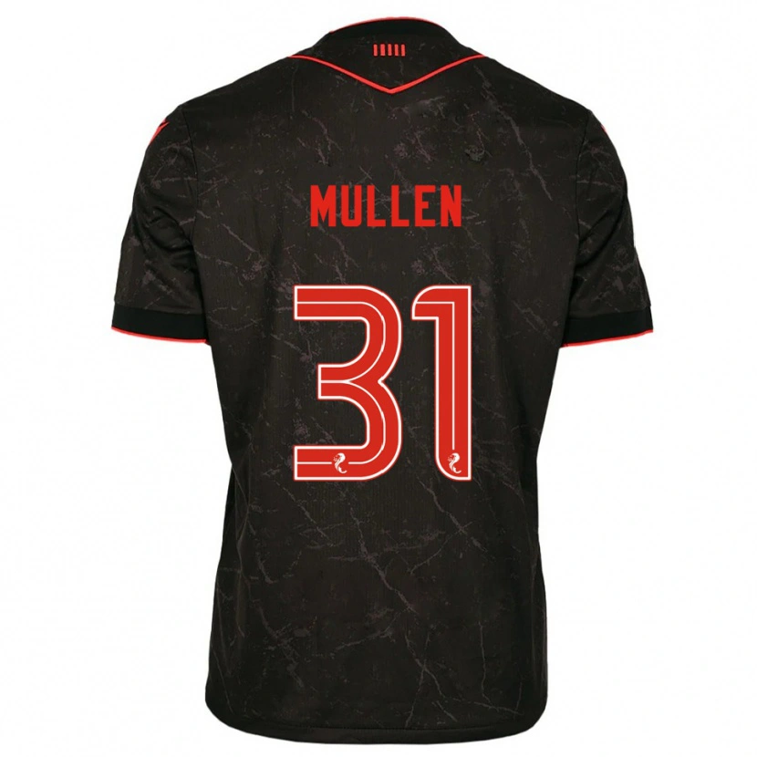 Danxen Criança Camisola Ryan Mullen #31 Preto Vermelho Alternativa 2025/26 Camisa