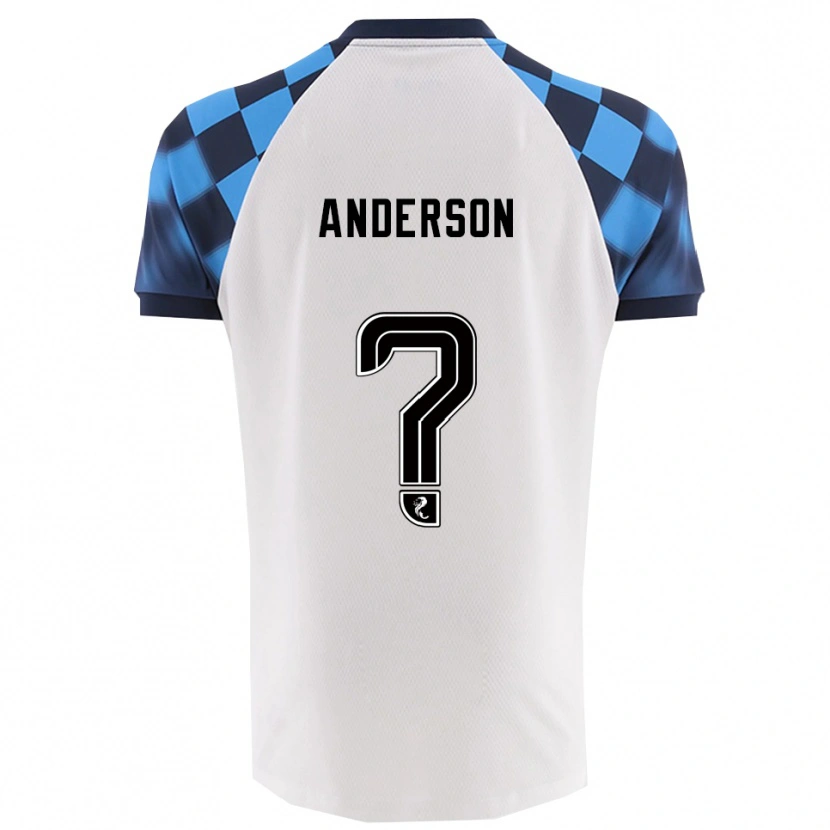 Danxen Criança Camisola Brogan Anderson #0 Branco Azul Celeste Alternativa 2025/26 Camisa