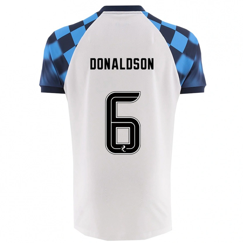 Danxen Criança Camisola Coll Donaldson #6 Branco Azul Celeste Alternativa 2025/26 Camisa
