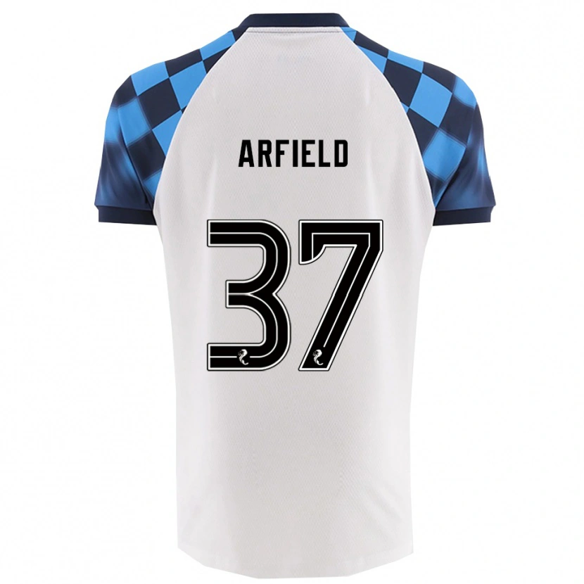 Danxen Criança Camisola Scott Arfield #37 Branco Azul Celeste Alternativa 2025/26 Camisa