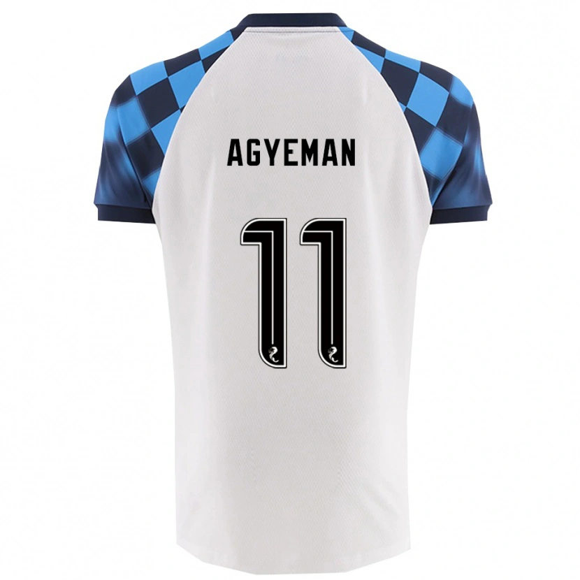 Danxen Criança Camisola Alfie Agyeman #11 Branco Azul Celeste Alternativa 2025/26 Camisa